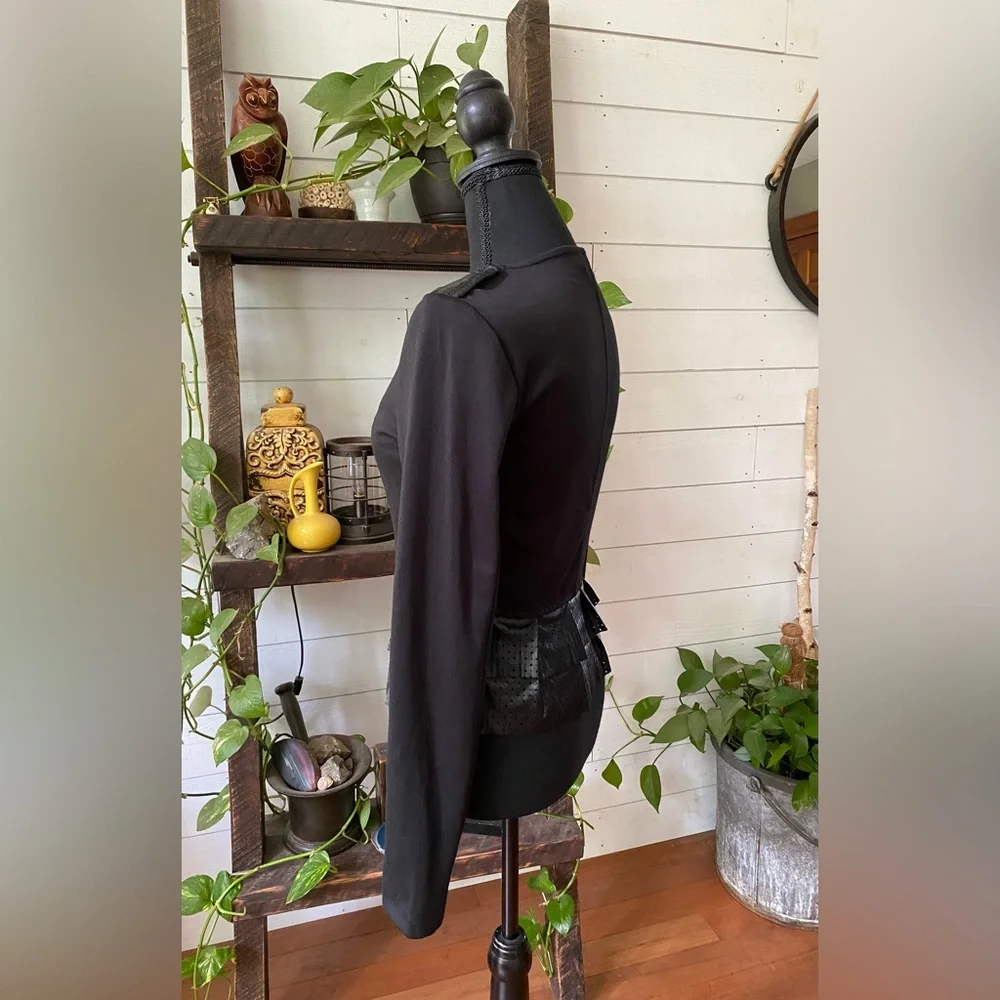 Olsenboye: Black Women's Baddie Jacket with Pleated Detail